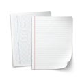 Stack of lined and graph paper sheets Royalty Free Stock Photo