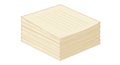 Stack of lined paper with a beige hue. The sheets are neatly piled, and each sheet Royalty Free Stock Photo