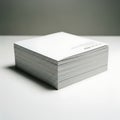Stack of Lined White Paper Sheets on a White Surface with Soft Lighting Royalty Free Stock Photo