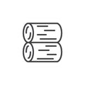 Stack of logs outline icon