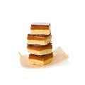 Stack of luxury millionaires shortbread isolated Royalty Free Stock Photo