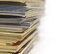 Stack of magazines Royalty Free Stock Photo