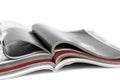 Stack of magazines on isolated white Royalty Free Stock Photo