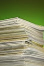 Stack of magazines to be recycled Royalty Free Stock Photo