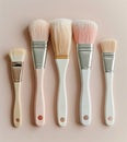 Stack of Makeup Brushes Royalty Free Stock Photo