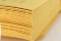 Stack of manila envelopes closeup