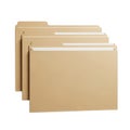 Stack of manilla folders for organized document management and office supplies isolated on white background Royalty Free Stock Photo