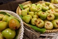 Stack of many rose apple in the market