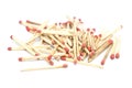 Stack of matchsticks isolated on white background Royalty Free Stock Photo