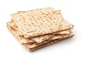 Stack of matzo flatbread Royalty Free Stock Photo