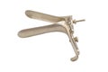 Stack of medical equipment ,Gynecologic Speculum on white