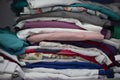 A stack of medically ironed clean