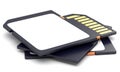 Stack of memory cards Royalty Free Stock Photo