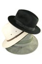 Stack of Mens Hats Royalty Free Stock Photo