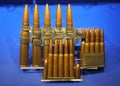 A stack of metal bullets shell casing Royalty Free Stock Photo
