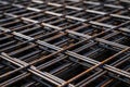 Stack of metal framework for concrete monolithic structure. Royalty Free Stock Photo