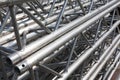 Stack of metal trusses