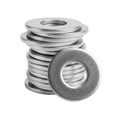 Stack of metal washers isolated on transparent background Royalty Free Stock Photo