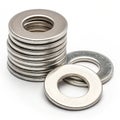 Stack of Metal Washers Royalty Free Stock Photo