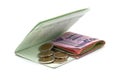 The stack of money with book Bank account Royalty Free Stock Photo