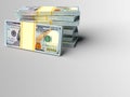 Stack of money dollars with blank finance background Royalty Free Stock Photo