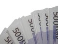 A stack of money 500 euro Royalty Free Stock Photo