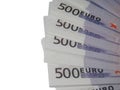 A stack of money 500 euro Royalty Free Stock Photo