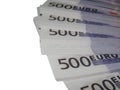 A stack of money 500 euro Royalty Free Stock Photo