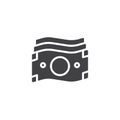 Stack of money vector icon Royalty Free Stock Photo