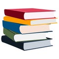 Stack of multi colored books/diaries/daily planners Royalty Free Stock Photo