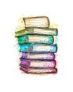 Stack of multi colored books