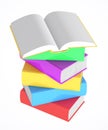 Stack of multicolored books