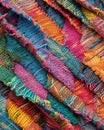 Colorful Pile of Knitted Fabric Royalty Free Stock Photo