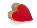 Stack of multicoloured hearts Royalty Free Stock Photo