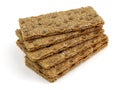 Stack of natural crispbread. Awesome bread alternatives Royalty Free Stock Photo