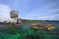 Stack natural stone arch above turquoise sea, Ko Lipe island