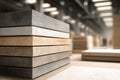 Stack of Natural Stone Slabs in Industrial Warehouse Royalty Free Stock Photo