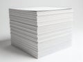 Stack of neatly aligned white lined paper sheets ready for use or storage Royalty Free Stock Photo