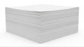 Stack of neatly arranged white paper sheets forming a block-like structure Royalty Free Stock Photo