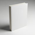 A stack of neatly arranged white paper sheets on a gray surface isolated on white background Royalty Free Stock Photo