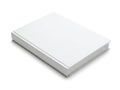 A stack of neatly arranged white paper sheets on a plain background Royalty Free Stock Photo