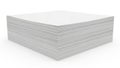 Stack of neatly arranged white paper sheets positioned on a flat surface Royalty Free Stock Photo