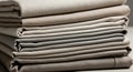 A stack of neatly folded beige Royalty Free Stock Photo