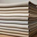 A stack of neatly folded fabric Royalty Free Stock Photo