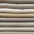 A stack of neatly folded linen Royalty Free Stock Photo
