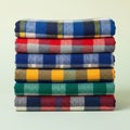 A stack of colorful towels on a plain background Royalty Free Stock Photo