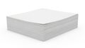 Stack of neatly folded white paper sheets on a flat surface Royalty Free Stock Photo