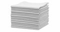Stack of neatly folded white sheets Royalty Free Stock Photo