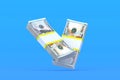 Stack of new dollar banknotes. Economic indicators. Statistical data. Cashback from purchases Royalty Free Stock Photo