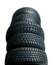 Stack of new tires Royalty Free Stock Photo